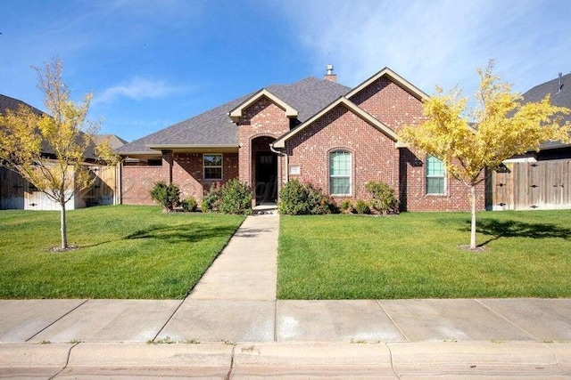 view of front of house with a front yard