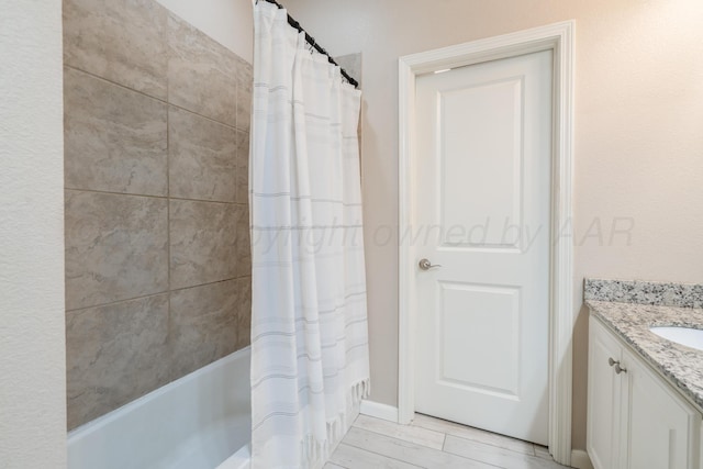 4607 Gloster St, Amarillo, TX 79118 - full bathroom featuring vanity and shower / tub combo