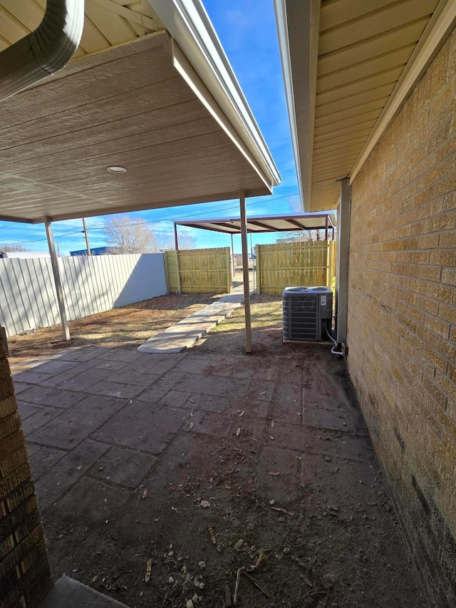 view of patio featuring cooling unit