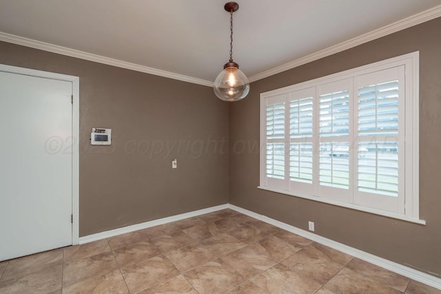 3408 Hawthorne Dr, Amarillo, TX 79109 - spare room with ornamental molding and baseboards