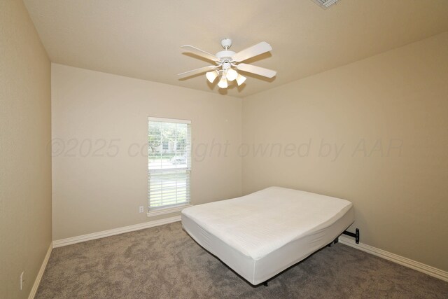 7501 Countryside Dr, Amarillo, TX 79119 - bedroom featuring carpet flooring, baseboards, and a ceiling fan