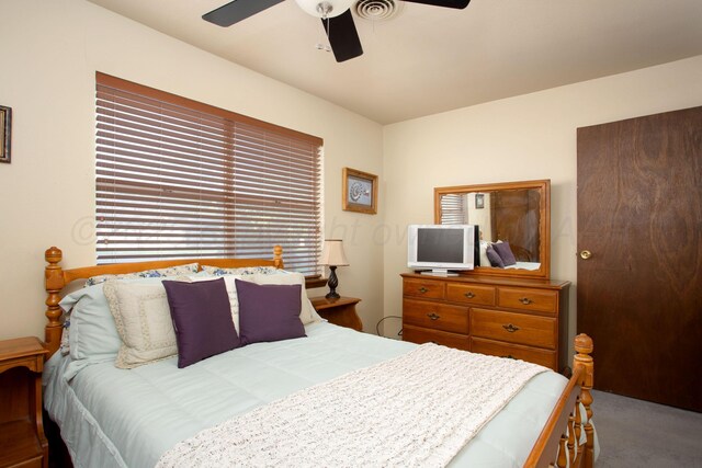 8219 Lamount Dr, Amarillo, TX 79110 - carpeted bedroom featuring ceiling fan