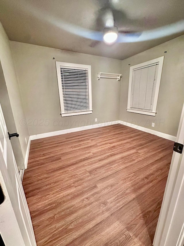 1214 S Alabama St, Amarillo, TX 79102 - spare room featuring wood finished floors and ceiling fan