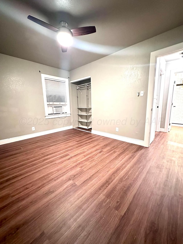 1214 S Alabama St, Amarillo, TX 79102 - unfurnished bedroom featuring wood finished floors and a ceiling fan
