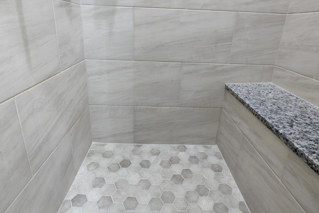 details with tiled shower