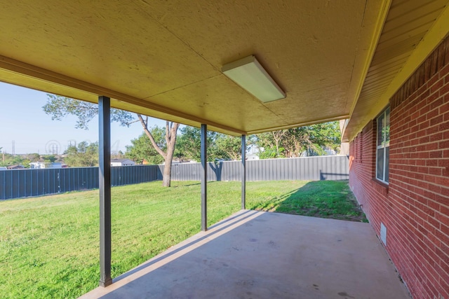 view of patio / terrace with a fenced backyard