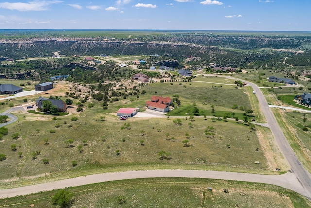 drone / aerial view with a rural view