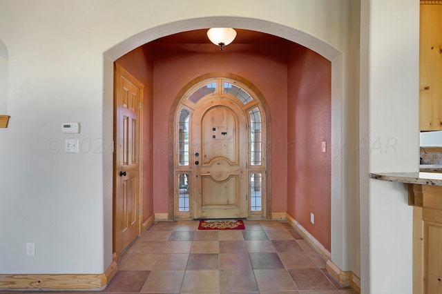 view of tiled entryway