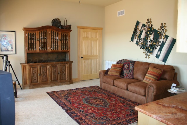 view of carpeted living room