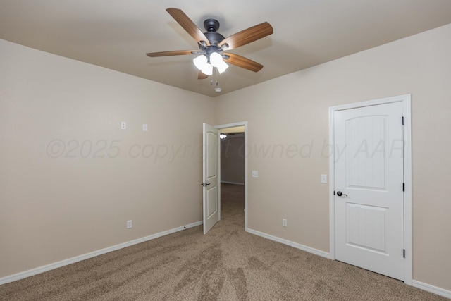 7111 Mosley St, Amarillo, TX 79119 - unfurnished bedroom featuring baseboards, ceiling fan, and carpet