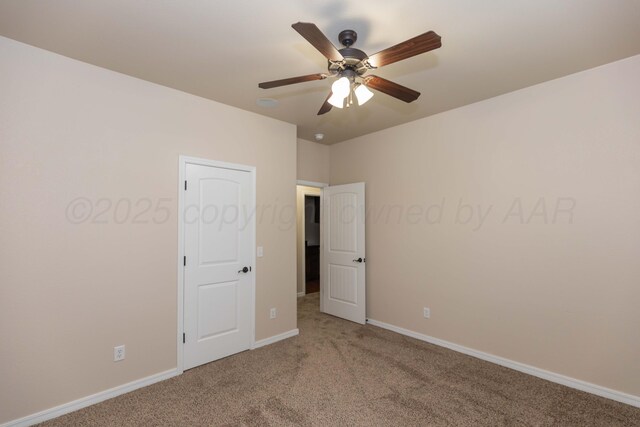 7111 Mosley St, Amarillo, TX 79119 - carpeted empty room with baseboards and ceiling fan