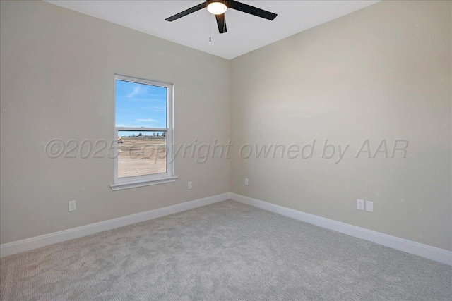 5805 Sheridan St, Amarillo, TX 79119 - unfurnished room with ceiling fan, carpet, and baseboards