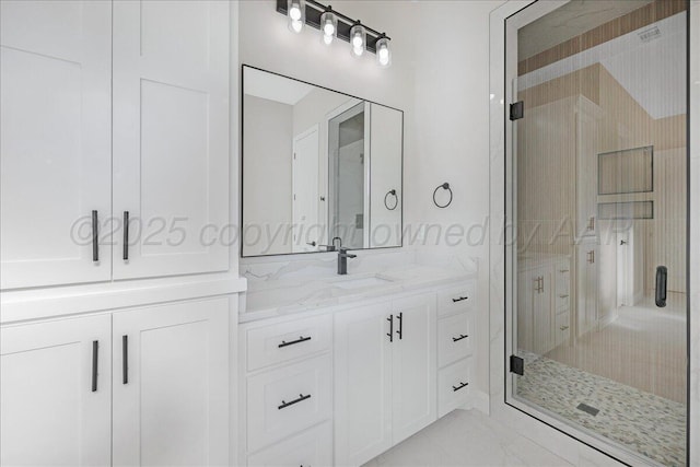 5805 Sheridan St, Amarillo, TX 79119 - full bath with vanity and a stall shower