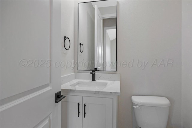5805 Sheridan St, Amarillo, TX 79119 - half bath featuring vanity and toilet