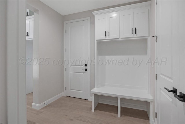 5805 Sheridan St, Amarillo, TX 79119 - mudroom featuring light wood-style flooring and baseboards