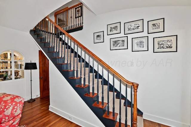 2215 S Hughes St, Amarillo, TX 79109 - stairway with wood finished floors and baseboards