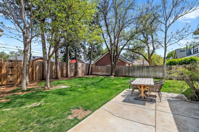 2215 S Hughes St, Amarillo, TX 79109 - view of yard with a patio and outdoor dining space