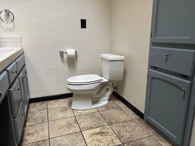 7810 Farrell Dr, Amarillo, TX 79121 - half bathroom with vanity and a textured wall
