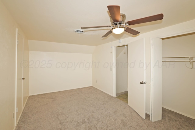 5505 SW 34th Ave, Amarillo, TX 79109 - unfurnished bedroom featuring carpet floors, a closet, and a ceiling fan