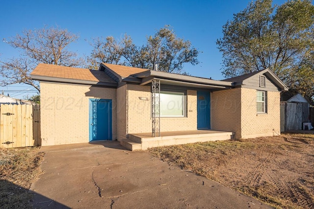 view of ranch-style house