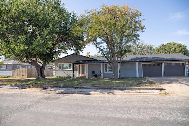 ranch-style house featuring a garage