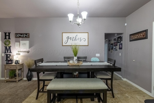 4908 Gloster St, Amarillo, TX 79118 - dining space with a chandelier and baseboards