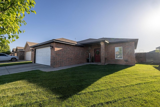 4908 Gloster St, Amarillo, TX 79118 - single story home with an attached garage, brick siding, and concrete driveway