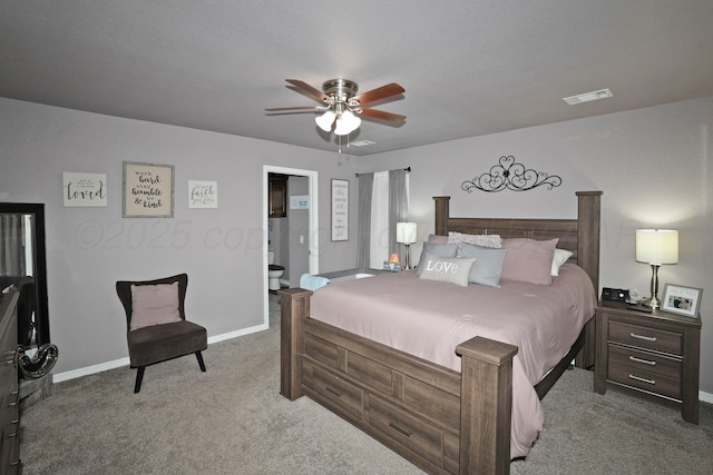 4908 Gloster St, Amarillo, TX 79118 - bedroom with carpet flooring, baseboards, and ceiling fan