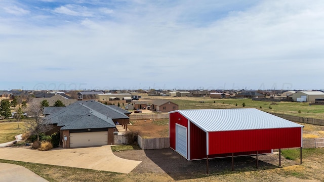 aerial view featuring a residential view