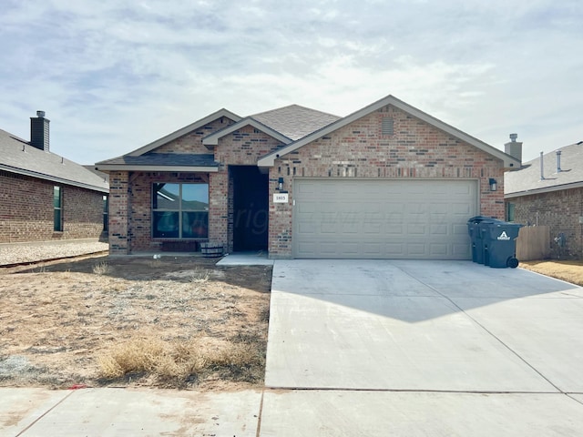 view of front of home featuring a garage