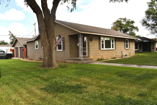 501 Bruce Ave, Dumas, TX 79029 - single story home with a front yard, a garage, and roof with shingles