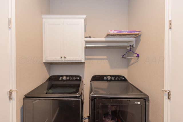 5007 Ratliff St, Amarillo, TX 79118 - laundry area with separate washer and dryer and cabinet space