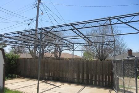 exterior space featuring fence