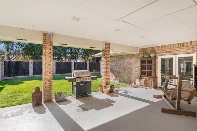 1918 Arroya Rd, Dalhart, TX 79022 - view of patio with a fenced backyard and grilling area