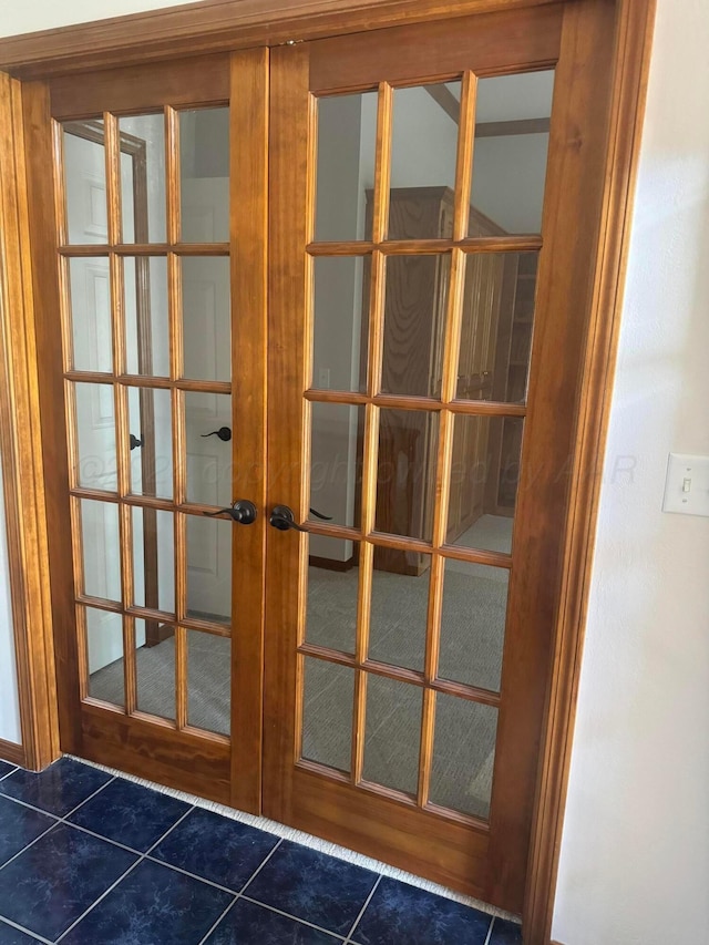 interior details with french doors