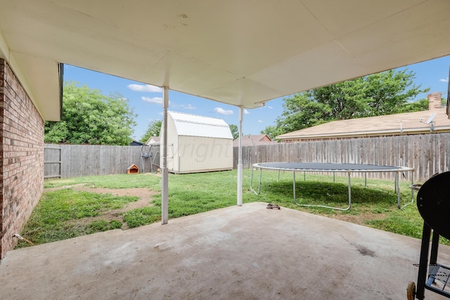 6308 Dartmouth St, Amarillo, TX 79109 - view of patio / terrace with a trampoline and grilling area