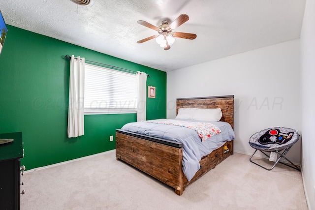 6308 Dartmouth St, Amarillo, TX 79109 - bedroom with carpet flooring, a ceiling fan, and baseboards