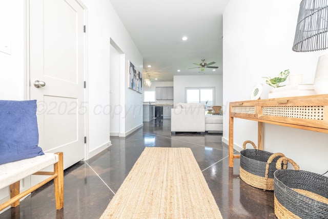 4108 Inez Way, Amarillo, TX 79124 - hallway featuring baseboards and recessed lighting