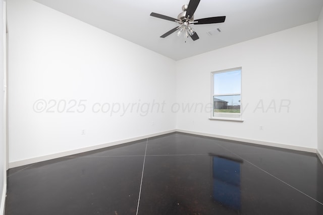 4108 Inez Way, Amarillo, TX 79124 - spare room featuring baseboards and a ceiling fan