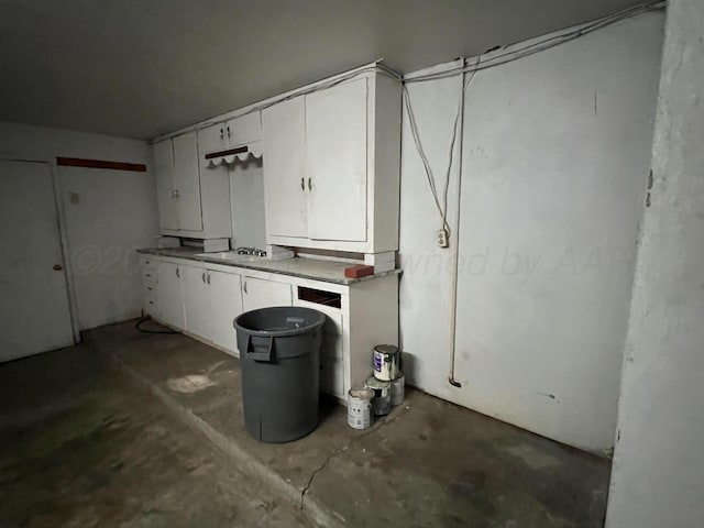 basement featuring sink