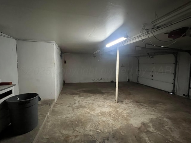 view of basement