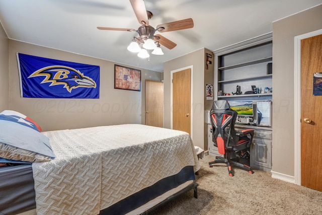 3409 Harmony St, Amarillo, TX 79109 - bedroom with carpet flooring and ceiling fan