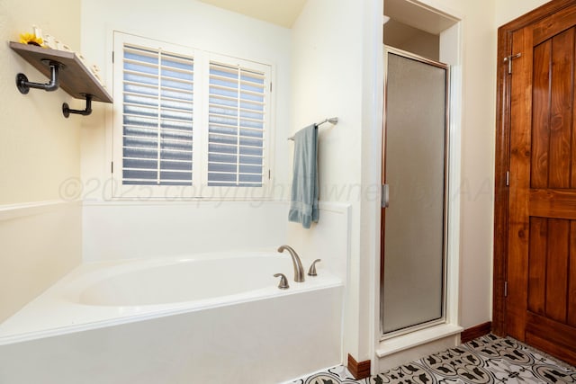 8102 Little Rock Dr, Amarillo, TX 79118 - full bath featuring a shower stall and a garden tub