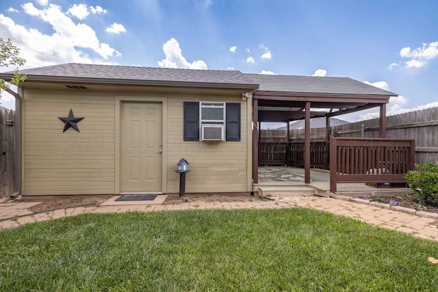 8102 Little Rock Dr, Amarillo, TX 79118 - view of outdoor structure with a fenced backyard and cooling unit