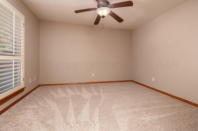 8102 Little Rock Dr, Amarillo, TX 79118 - carpeted spare room with baseboards and ceiling fan