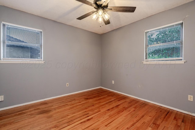 3110 S Apache St, Amarillo, TX 79103 - empty room featuring light wood finished floors and ceiling fan