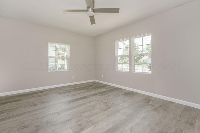 918 N Gray St, Amarillo, TX 79065 - unfurnished room with light wood-style flooring and a ceiling fan