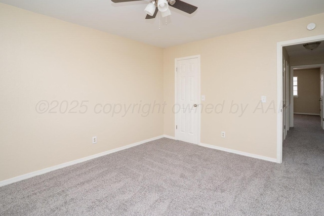 5003 Greenway Pl, Amarillo, TX 79109 - carpeted empty room with ceiling fan and a smoke detector