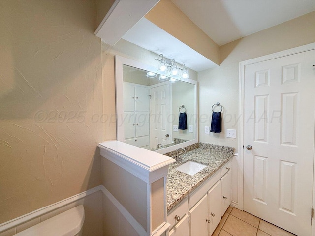 5003 Greenway Pl, Amarillo, TX 79109 - bathroom featuring tile patterned flooring and vanity