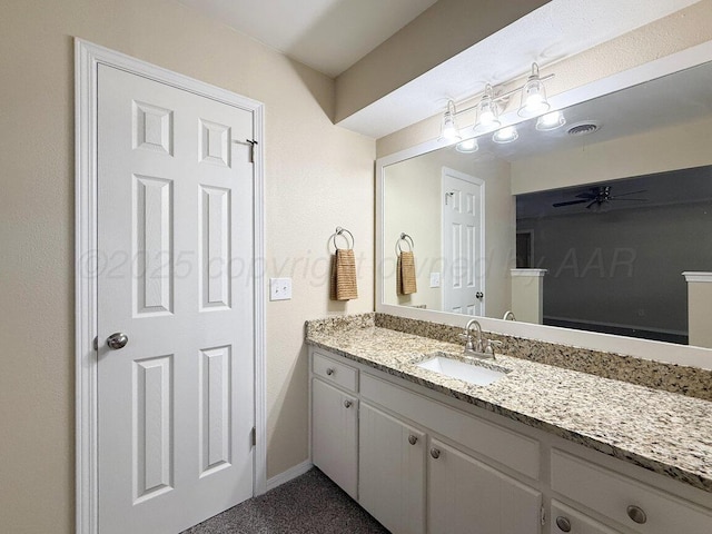 5003 Greenway Pl, Amarillo, TX 79109 - bathroom with vanity and baseboards